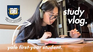 STUDY VLOG yale student vs exams 🖇️📓  7am days cafe studying snack breaks skincare [upl. by Bunns]