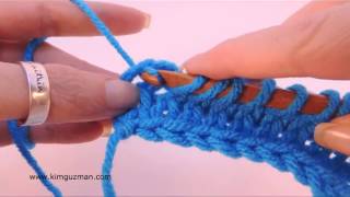 Tunisian Crochet Widening Rows Increasing Stitches [upl. by Philips]