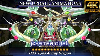 NEW MASTER DUEL ANIMATIONS  OddEyes Arcray Dragon Fire King Vaalmonica Sky Striker Kagari [upl. by Lorinda]