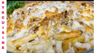 Bake pasta Cheesy pasta bake Minced Beef pasta bake Ramadan special recipiesBaked cheese pasta [upl. by Farmann]