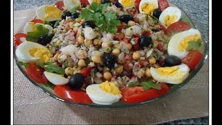 Salada de bacalhau com grão de bico deliciosa [upl. by Adair]