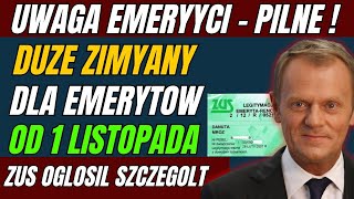 quot🚨 SZOK DUŻE ZMIANY DLA EMERYTÓW OD LISTOPADA 👉 ZUS OGŁASZA TERMINY I WYPŁATYquot [upl. by Ecurb294]