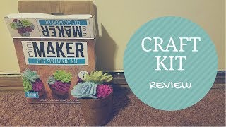 CRAFT KIT REVIEW  Mini Maker Felt Succulent Kit [upl. by Truman]