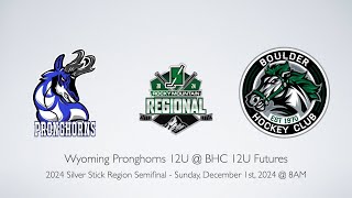 Wyoming Pronghorns 12U  BHC 12U Futures  2024 Silver Stick Region Semifinal [upl. by Aralk941]