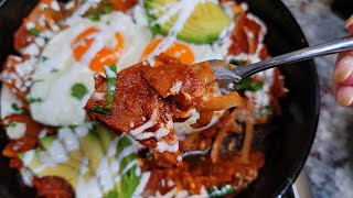 CHILAQUILES For Breakfast  How I Make The Red Sauce subscribe [upl. by Ahsile]