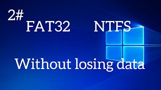 How to convert from FAT32 to NTFS without formatting HD [upl. by Edra]