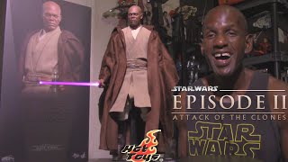 Hot Toys Star Wars Episode II  Attack of the Clones Mace Windu Sixth Scale Figure Review [upl. by Letnahc67]