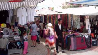 The textile market in Kemer Turkey [upl. by Adnarim]