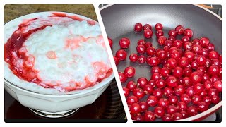 Sago Dessert With Cranberries Jam Recipe  Dessert in 10 Mins  Making Sago Berries Dessert [upl. by Lleroj]