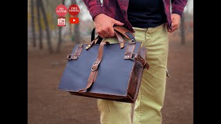 Making a Leather Briefcase PDF Pattern by vikingsleatherdesign [upl. by Sgninnej]