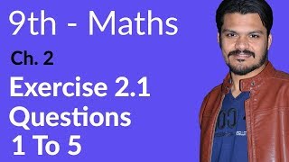 Class 9 Math Chapter 2  Exercise 21 Question 1 to 5  9th Class Math Chapter 2 [upl. by Teplitz]