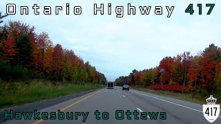 Ontario Highway 417 WB  Hawkesbury to Ottawa [upl. by Htennek]