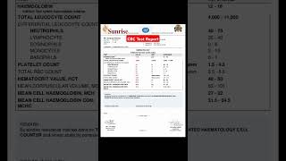 Complete blood count reportCBC Test reportHow to make CBC Test report [upl. by Timothee]