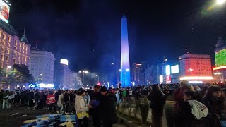 ARGENTINA campeón de la Copa América 2024 festejos de madrugada en el Obelisco [upl. by Terencio]