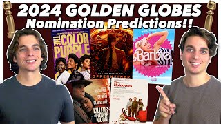 FINAL 2024 Golden Globes Nomination Predictions [upl. by Ativad]