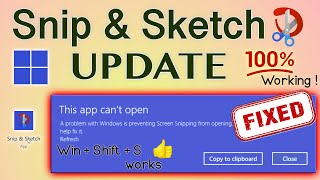 Windows 11 KB5008295  Snipping Tool Windows 11 Not Working Fix [upl. by Grete935]