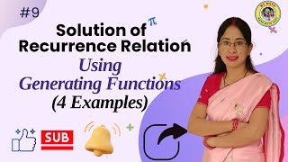 9 Solve recurrence relation by Generating Function  Generating Function generatingfunction [upl. by Griggs]