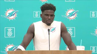 Tyreek Hill speaks to reporters on detainment wants officer fired [upl. by Glennon]