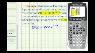 Ex Exponential Application Solved Using a Graphing Calculator [upl. by Astto593]