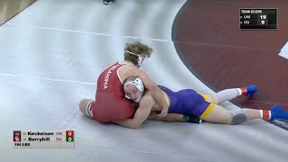 184lbs Parker Keckeisen UNI vs Carson Berryhill Oklahoma [upl. by Silvio]