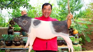 WHOLE PIG Cooking So Yummy BEST Spicy Recipe EVER  Uncle Rural Gourmet [upl. by Tabbitha339]