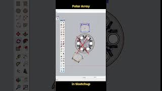 How to Use the Polar Array Tool in SketchUp shorts [upl. by Beitnes514]