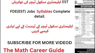 fbise est syllabus 2024 FDE test syllabus 2024 [upl. by Yeaton]