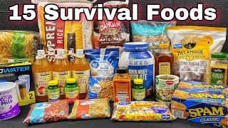 15 Survival Foods Every Prepper Should Stockpile  Most Bang for your Buck [upl. by Nomelc]