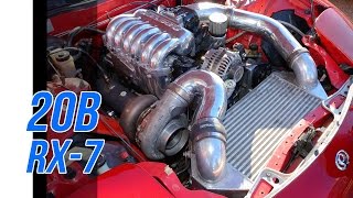 Rotary 20B turbo RX7  Dyno amp track [upl. by Ytissahc]