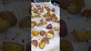 Lemon Garlic Baked Cod with Baked Potatoes and Garlic [upl. by Melita]