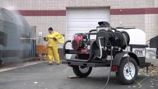 NorthStar Hot Water Pressure Washer  Honda Engine 4 GPM  4000 PSI Trailer Mounted [upl. by Eerised773]