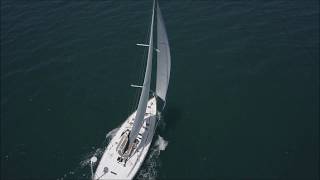 Easy Boat Handling Beneteau Oceanis Clipper 42CC Best Liveaboard Sailboat 42ft Drone Footage Review [upl. by Meade]