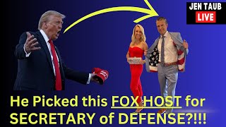 Jen Taub LIVE  Ummmm Donald Trump picked this FOX host for Secretary of Defense [upl. by Darwen168]