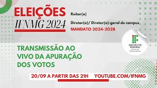 Apuração de votos  Eleições IFNMG 2024 [upl. by Ellerihs]