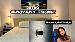 UNBOXING HITOO Crystal Wall Sconce  Indoor Wall Sconces​ fassbob9 [upl. by Akirej]