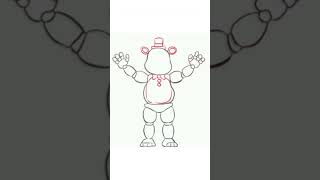 How to Draw Toy Freddy from Five Nights at Freddys🐻 [upl. by Adriel]