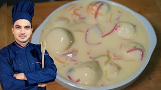 Lab e Shireen Recipe By Chef M AfzalRasmalai Walai Lab e Shireen [upl. by Barhos51]