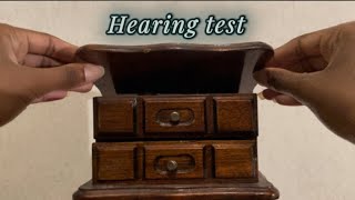 ASMR  Hearing test  try to repeat whispered words tapping wood gems sounds👂 [upl. by Nalyd]