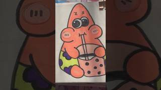 HOW TO DRAW PATRICK DRINKING BUBBLE TEA P3 speeddraw drawsocute howtodrawmanga lovelyart aniamt [upl. by Shelba]