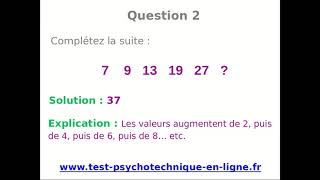 Test suite numérique série n°1  Tests psychotechniques [upl. by Elizabeth543]