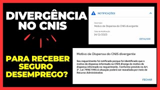 MOTIVO DIVERGENTE NO CNIS TEM DIREITO AO SEGURO DESEMPREGO [upl. by Ranjiv]