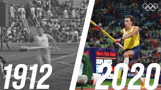 The incredible evolution of Mens Pole Vault  1912 🆚 2020 [upl. by Vijar]