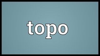 Topo Meaning [upl. by Renfred873]