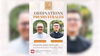 🔴 Messe dordinations presbytérales  16 juin 2024 [upl. by Swenson]