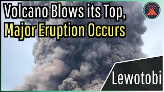 Lewotobi Volcano Eruption Update Volcano Blows its Top Major Eruption [upl. by Tonya]