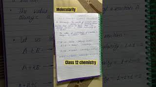 Molecularity class 12 chemistry chemical kinetic [upl. by Lecirg152]