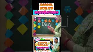 Diwali board decoration ideas for school shorts boarddecoration diy craft paperflower [upl. by Ahsen]