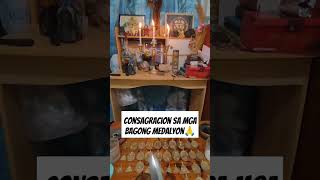 Conjuration Exorcism consecration ni Rojen Lux Dei sa bagong gawang medalyon🙏 agimat antingero [upl. by Ojeillib209]