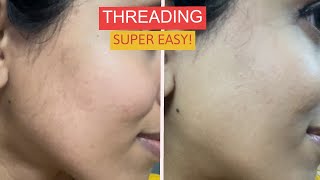 How To THREAD FACIAL HAIR At Home Easy amp Fast [upl. by Louise]