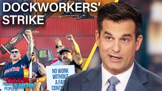 Dockworkers Strike Stokes Supply Chain Panic amp Election Betting Legalized  The Daily Show [upl. by Aivlis429]